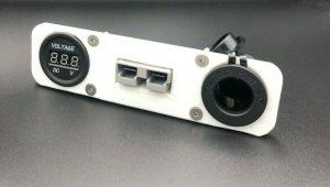 Voltage Gauge Cig Acc Socket Grey 50Amp Anderson Face Mounting Plate Panel 12V