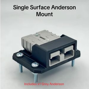 Anderson Plug Cover Single Surface Mount Holder Inc Grey 50A 4WD Camping Solar