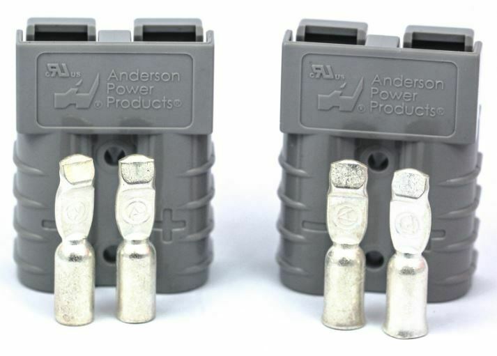 (x2) Pair 120 Amp Genuine Anderson Plug Connector - Canopy Power, Dual Battery