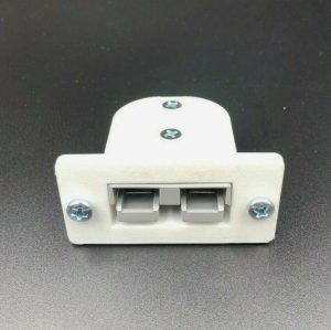 50 Amp Anderson Plug flush Mount Cover Housing bracket panel Inc 50A Plug  White