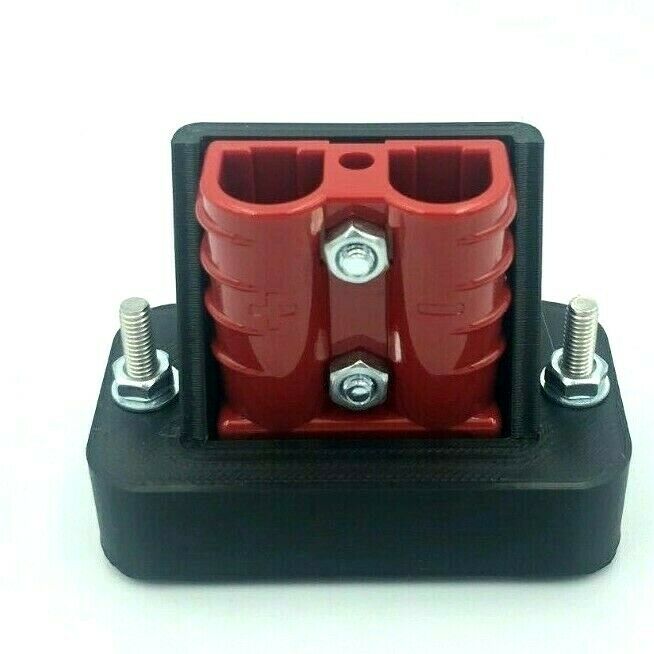 50 Amp shallow space Anderson Plug flush Mount Cover Bracket SB50 plus Red Plug HS Autoparts