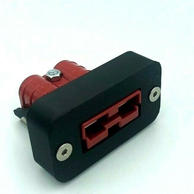 50 Amp shallow space Anderson Plug flush Mount Cover Bracket SB50 plus Red Plug