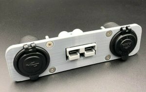 Engel Soc & Dual USB + Grey 50Amp Anderson Face Mounting Plate Panel 12V GREY
