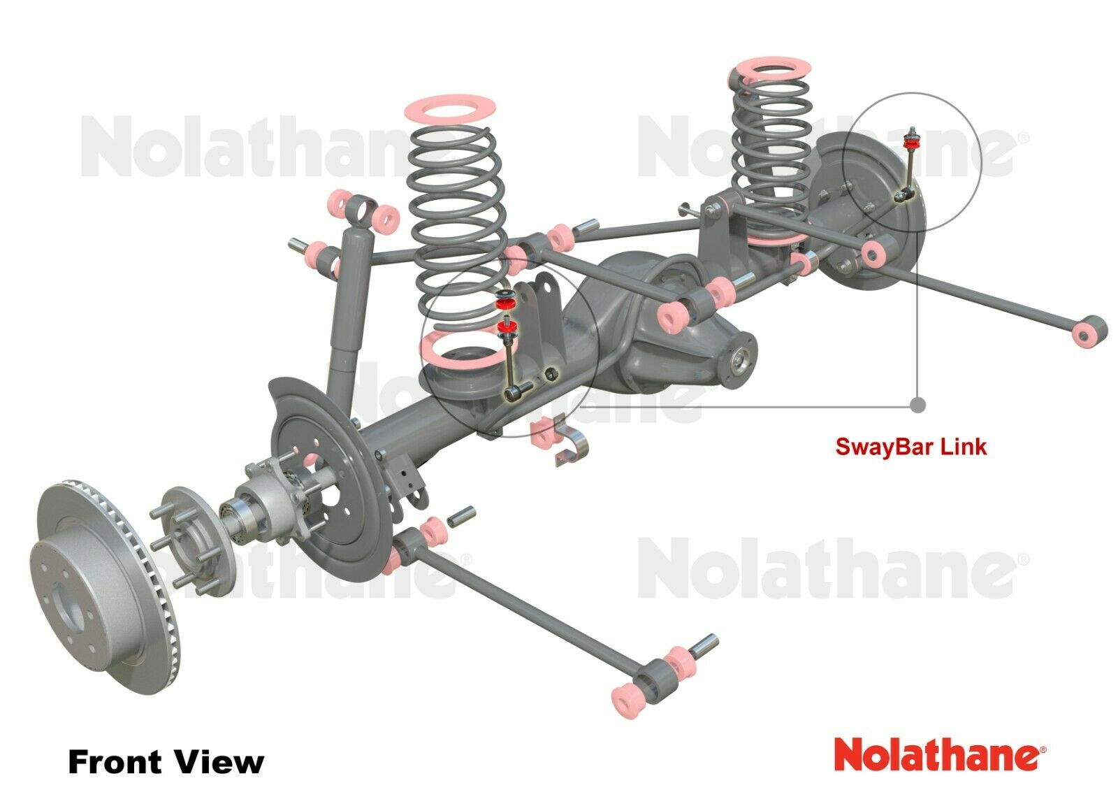 NOLATHANE 42713 Rear Sway bar link NISSAN PATROL GU Y61 9710 HS Autoparts