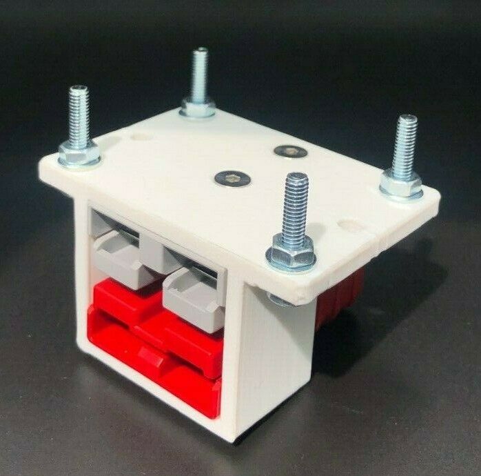 SB50 Amp Anderson Plug Twin Dual Surface Mount Cover Housing bracket panel White - Image 5