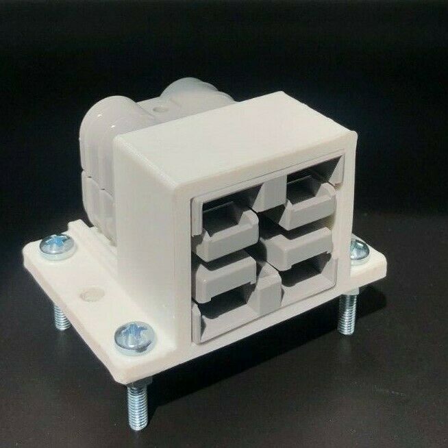 SB50 Amp Anderson Plug Twin Dual Surface Mount Cover Housing bracket panel White - Image 6