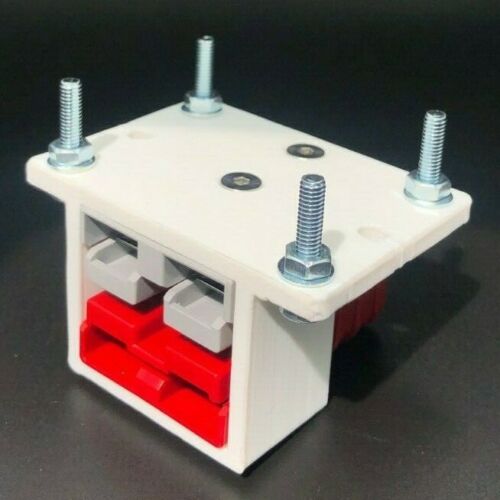 SB50 Amp Anderson Plug Twin Surface Mount Housing bracket White+Red/Grey Genuine - Image 4