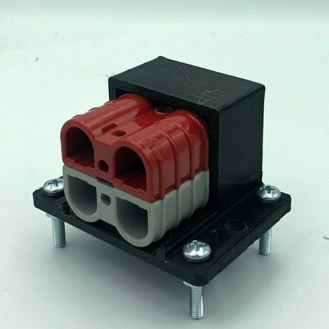 SB50 Black Amp Anderson Plug Twin Surface Mount Cover bracket + x2 Genuine Plugs - Image 8