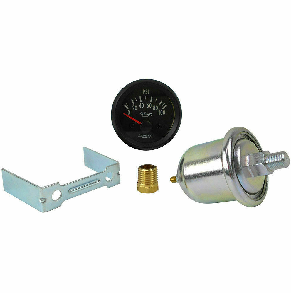Speco Street Series Electrical Oil Pressure Gauge & Sender 2" 0-100 PSI 523-16 - Image 2