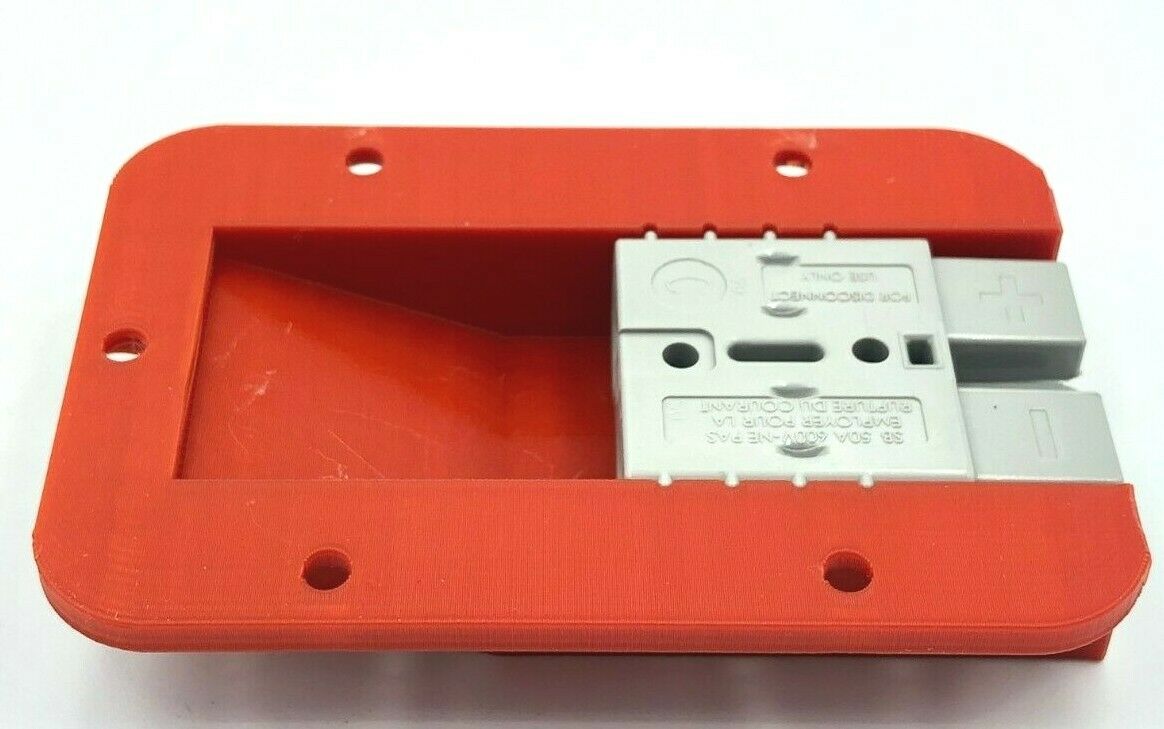 50A T RED Anderson Plug External Surface Mount Panel Solar inc Grey Plug + Cap - Image 3