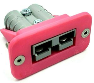 PINK Anderson Plug flush Mount Cover Bracket SB50 countersunk bolts inc Grey