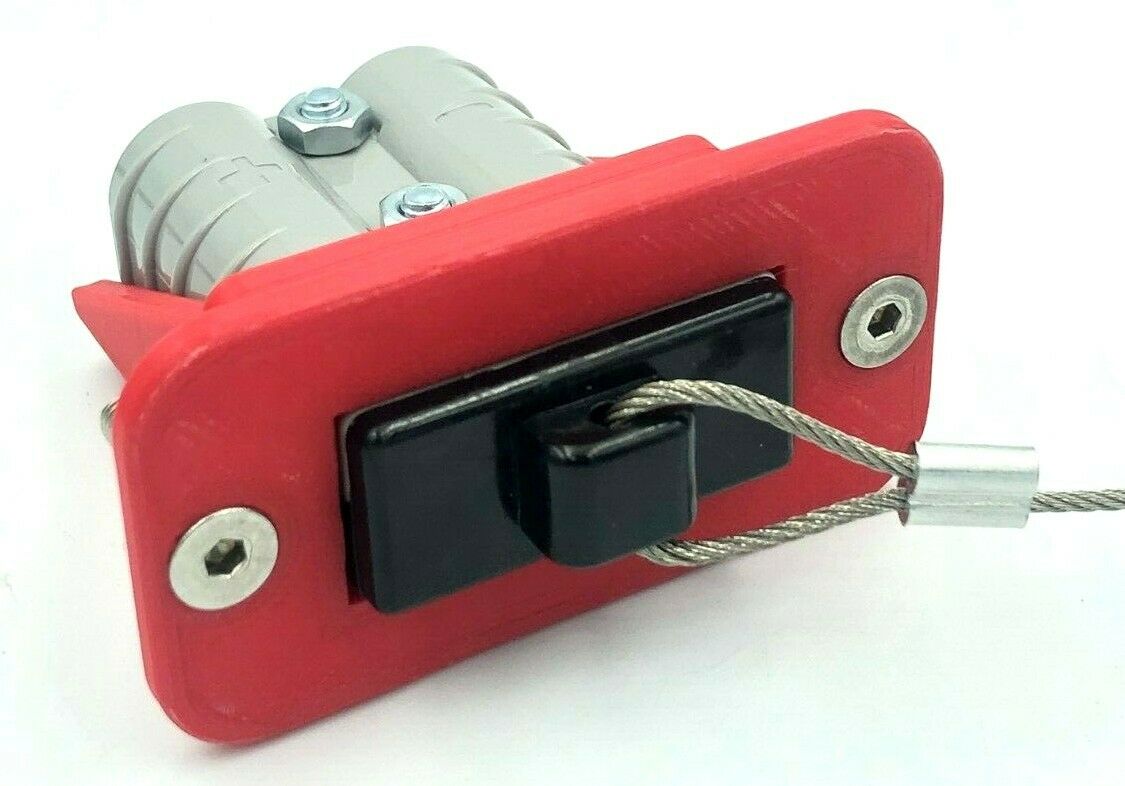 RED Anderson Plug flush Mount Cover Bracket SB50 countersunk bolts inc Grey - Image 7