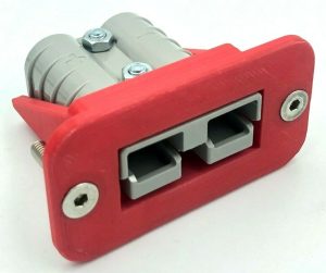 RED Anderson Plug flush Mount Cover Bracket SB50 countersunk bolts inc Grey