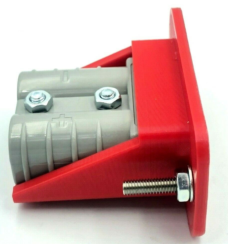 RED Anderson Plug flush Mount Cover Bracket SB50 countersunk bolts inc Grey - Image 4