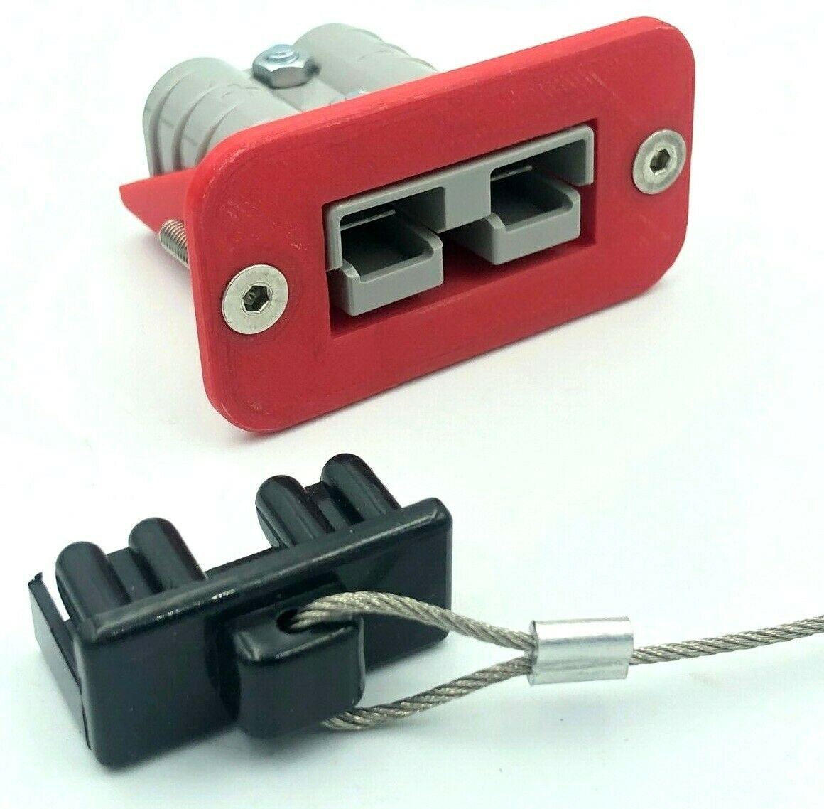RED SB50 Anderson Plug flush Mount Cover countersunk+ DUST CAP+ Gen 50 Amp Plug - Image 3