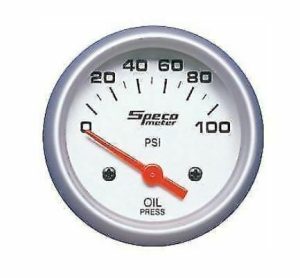 Speco Sports Series 2" Universal Electrical Oil Pressure Gauge 0-100 PSI