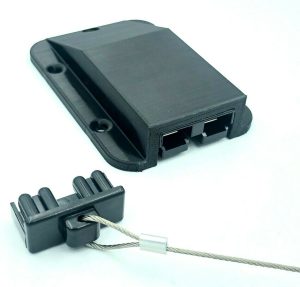 Anderson Plug Surface Mount Panel Kit External Canopy + 50 amp Black & Dust Cap