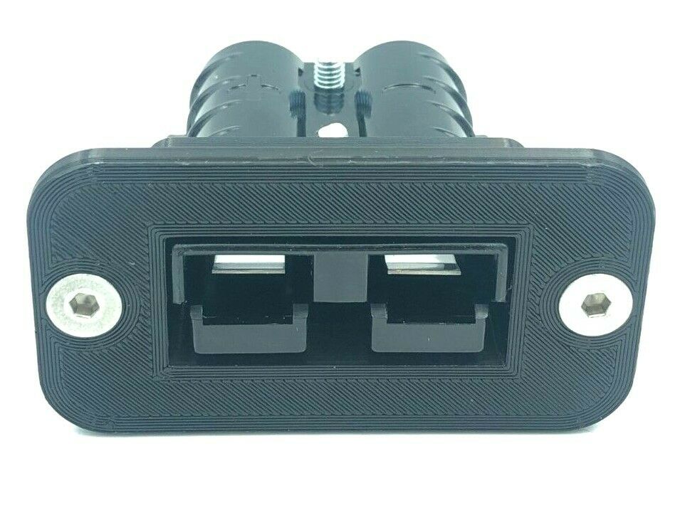 Anderson Plug flush Mount Cover Bracket SB50 countersunk bolt holes inc Black - Image 3