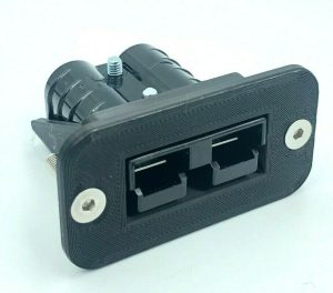 Anderson Plug flush Mount Cover Bracket SB50 countersunk bolt holes inc Black