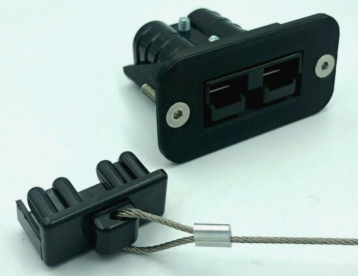 Anderson Plug flush Mount Cover Bracket SB50 countersunk bolt holes inc Black - Image 5