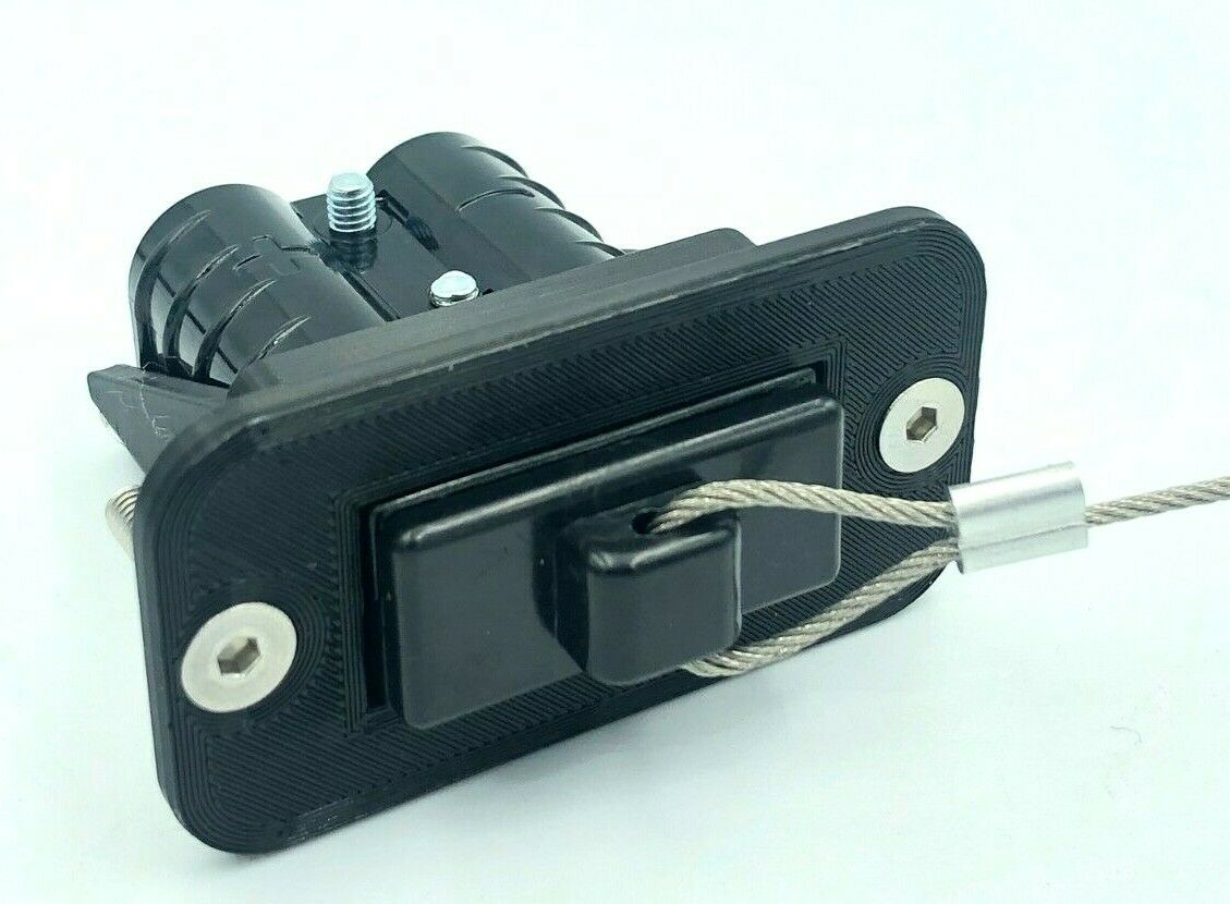 Anderson Plug flush Mount Cover Bracket SB50 countersunk bolt holes inc Black - Image 2