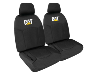 Official CAT Caterpillar SUPERTOUGH Cotton Canvas Front Seat Covers - UNIVERSAL