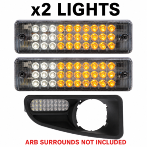 A Pair LED Bullbar Front Indicator & Park Lights suits Many ARB Bull Bars Light