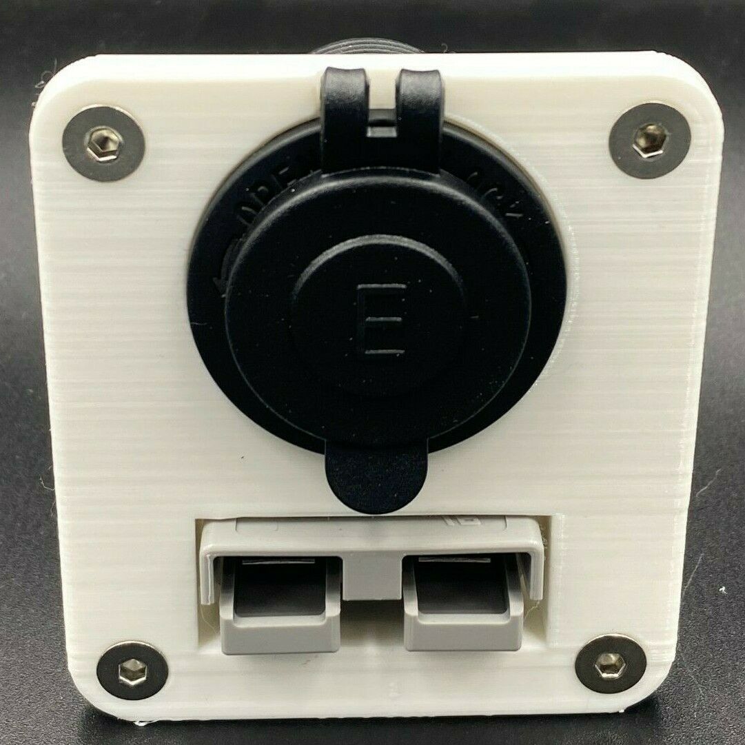 Genuine 50 Amp Anderson Plug & Engel Socket Flush Mount Face Plate - White - Image 2
