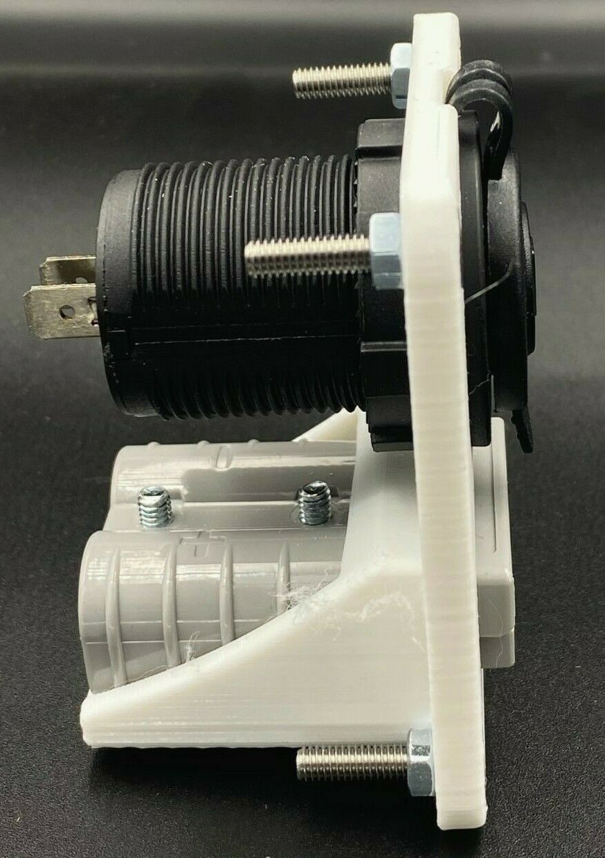 Genuine 50 Amp Anderson Plug & Engel Socket Flush Mount Face Plate - White - Image 3