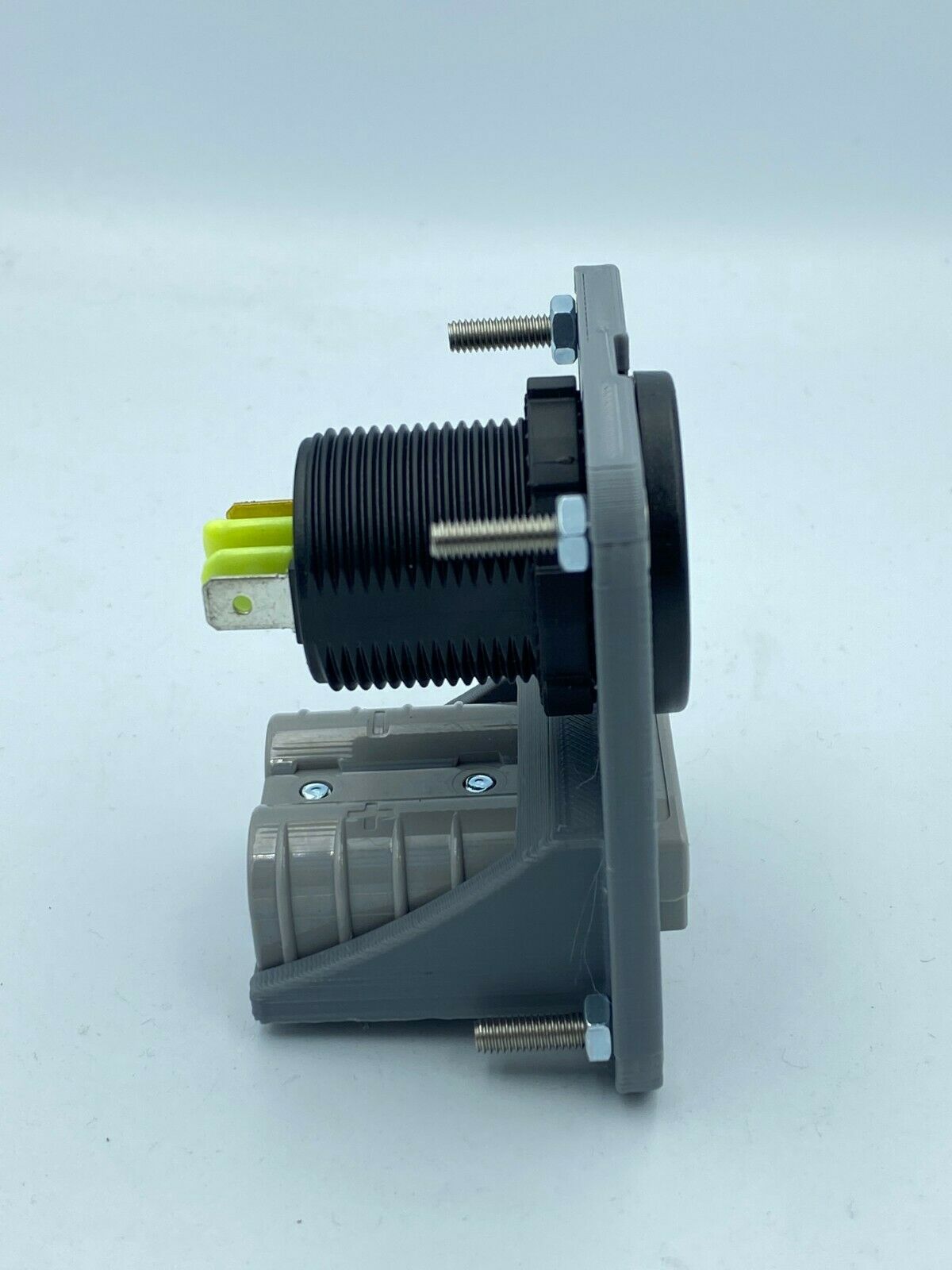 Genuine 50 Amp Anderson Plug & OLED Temp Gauge Flush Mount Face Plate - Grey - Image 3