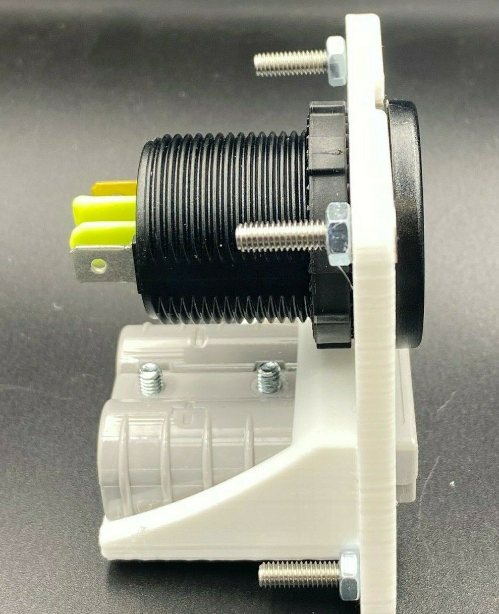 Genuine 50 Amp Anderson Plug & OLED Temp Gauge Flush Mount Face Plate - White - Image 3