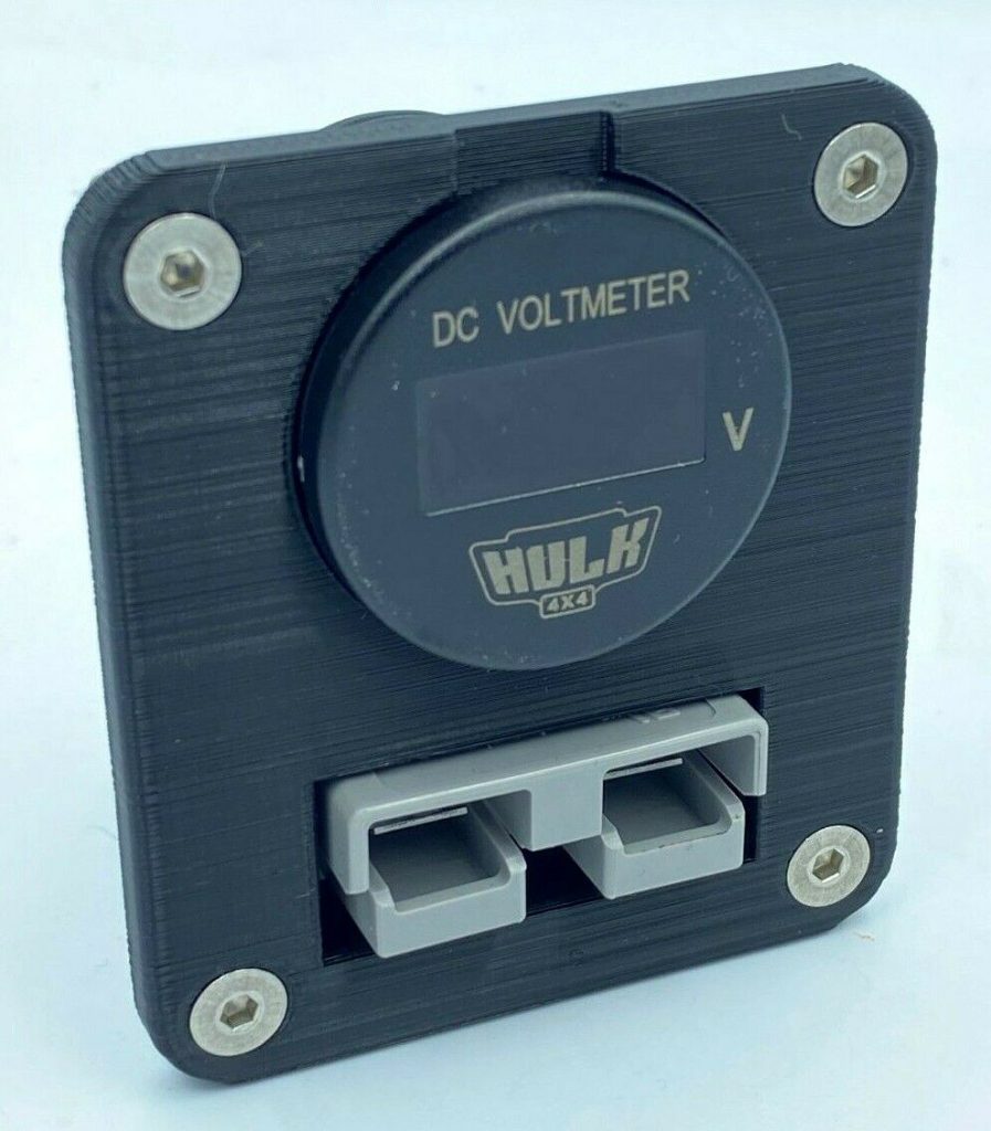 Genuine 50 Amp Anderson Plug & OLED Voltage Gauge Flush Mount Face