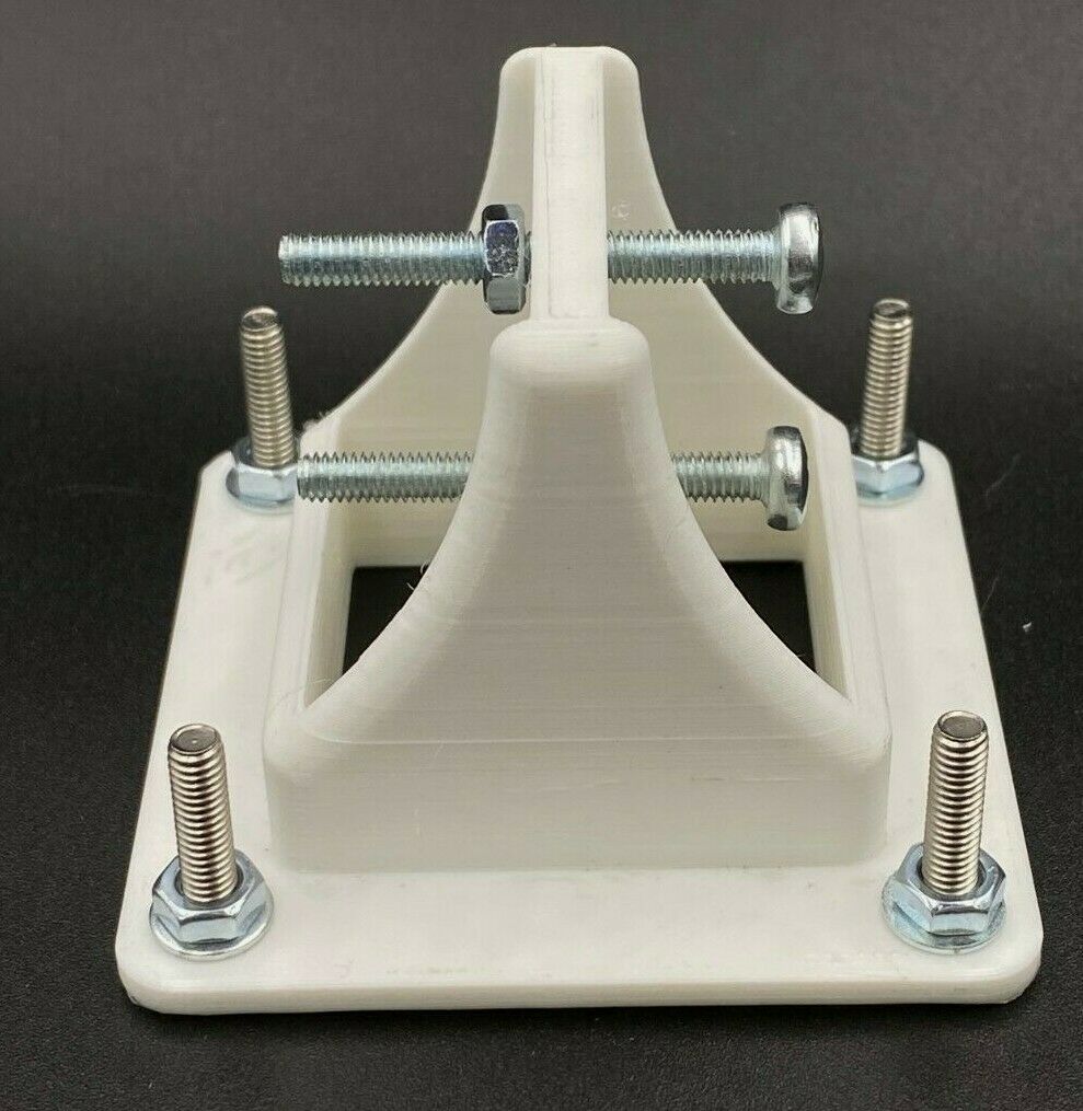 White Twin Dual Flush Mount 50 Amp Anderson plug mounting bracket panel cover - Image 3