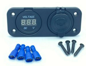 Face Plate with HEAVY DUTY ACCESSORY CIGARETTE CIG PLUG & VOLT METER 12V