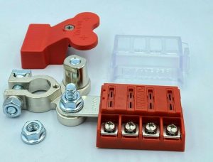 Unilug Two Up Positive Battery Terminal Cover Inc Blue Sea Fuse Block Std Blade