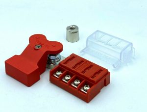 Unilug Two Up Positive Battery Terminal Cover Inc Blue Sea Fuse Block Std Blade HSAutoparts