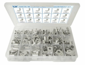 165 Pce 90 Degree Battery Cable Wire Lug assortment kit size from 16mm² - 95mm² - Image 3
