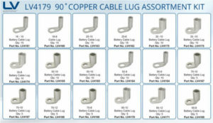 165 Pce 90 Degree Battery Cable Wire Lug assortment kit size from 16mm² - 95mm² - Image 2