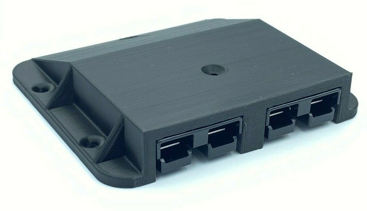 Double Anderson Plug Surface Mount External Kit + x4 Black 50 Amp plug
