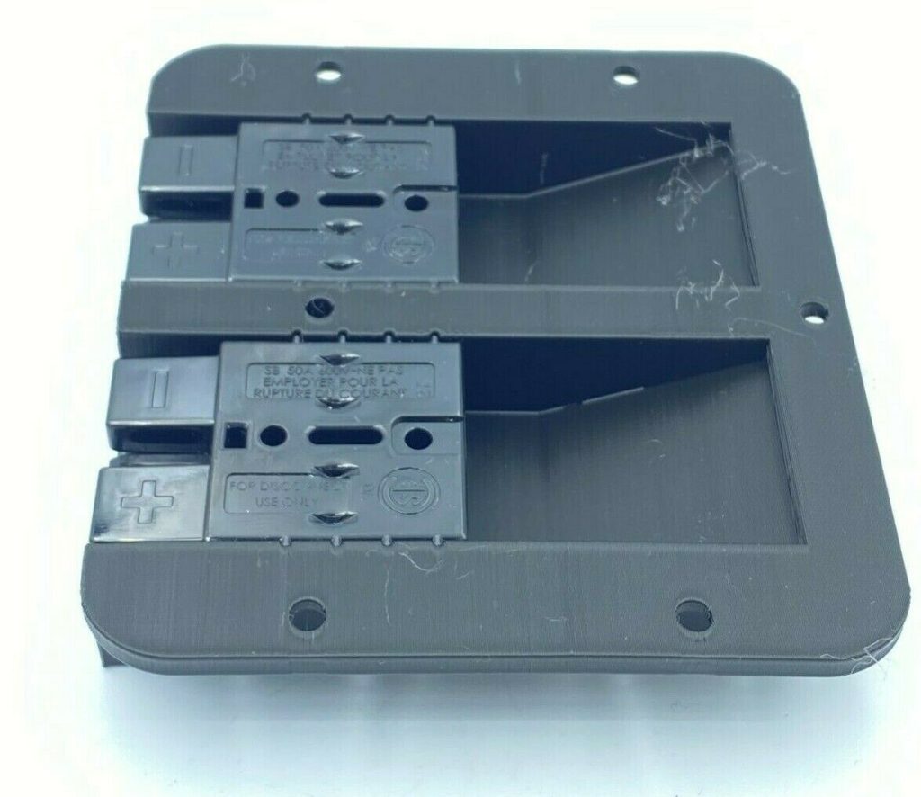 Double Anderson Plug Surface Mount External Kit + x4 Black 50 Amp plug