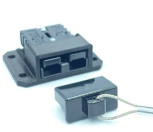 50Amp Anderson Plug Surface Mount Housing Cover bracket + 50 Amp Black & cap