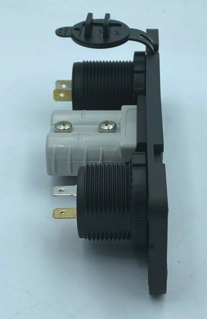 ENERDRIVE 50Amp Anderson Plug Flush Mount faceplate Volt Gauge Dual USB Socket - Image 3