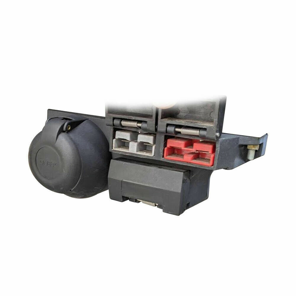 12 pin flat 7pin round trailer sockets + x2 50Amp Anderson plug mounting bracket - Image 3