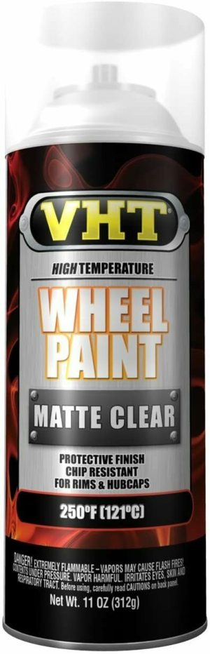 VHT High Temperature Spray Paint WHEEL MATTE CLEAR centre caps covers