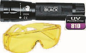 CPS Uview Phazer Black Uv Light Inc. Glasses And Batteries (413075)