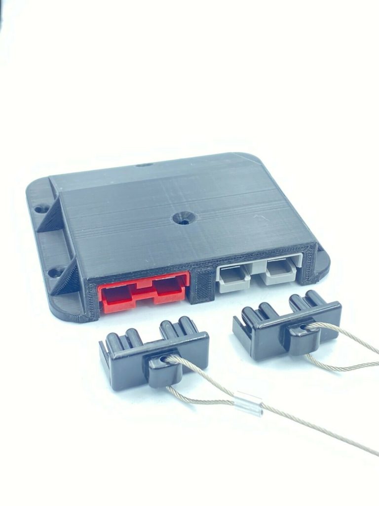 Double Anderson Plug Surface Mount External Kit + Red & Grey 50 Amp