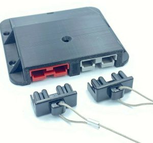 Double Anderson Plug Surface Mount External Kit + Red & Grey 50 Amp plug + caps