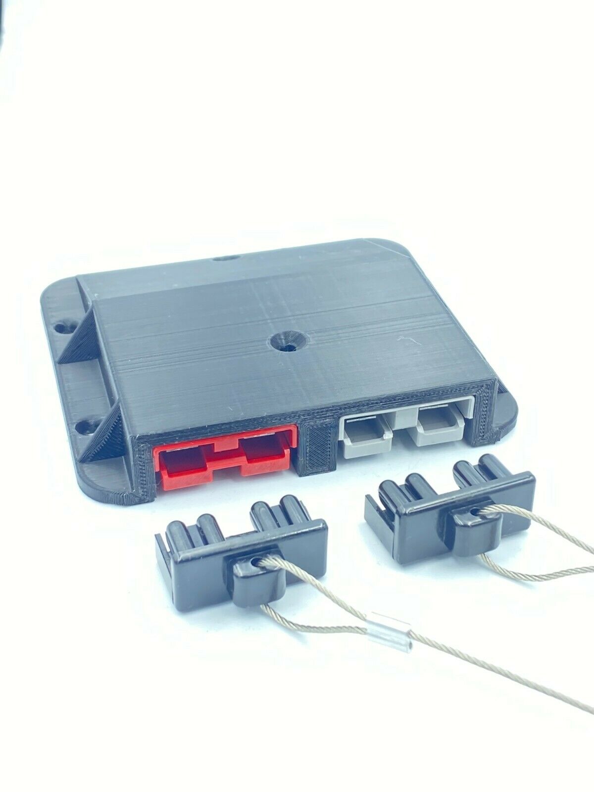 Double Anderson Plug Surface Mount External Kit + Red & Grey 50 Amp