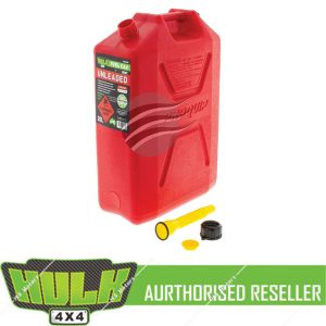 Hulk 4x4 20 Litre Unleaded Petrol Fuel Jerry Can Portable Container - Fast Flow