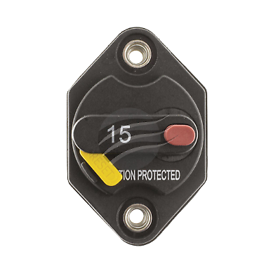 MINI 15 AMP Circuit Breaker Panel Mount Flush Mount Manual Reset 10-32 V